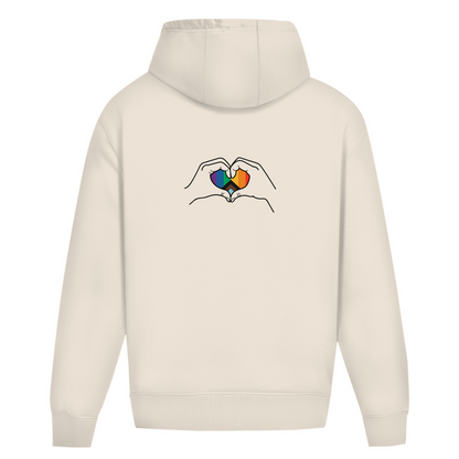 Oversize Hoodie ohne Kordel "Ein Herz für..."
