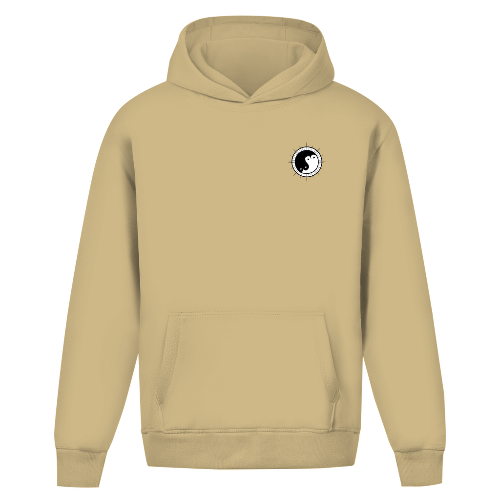 Oversize Hoodie ohne Kordel "Ying und Yang"