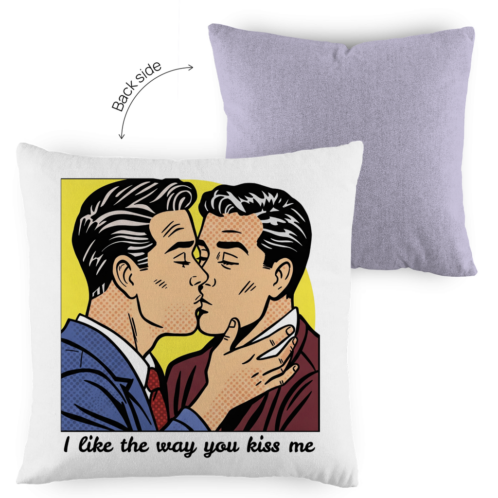 Kissen mit Kuss Print im Stil von Roy Lichtenstein