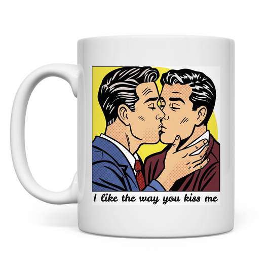 Tasse mit Kuss Print im Stil von Roy Lichtenstein