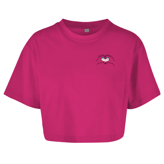 Oversize Crop Top "Ein Herz für..."