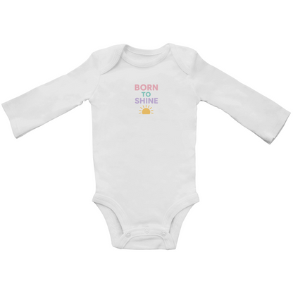 Baby Bio Body Langarm Print "Born to Shine"