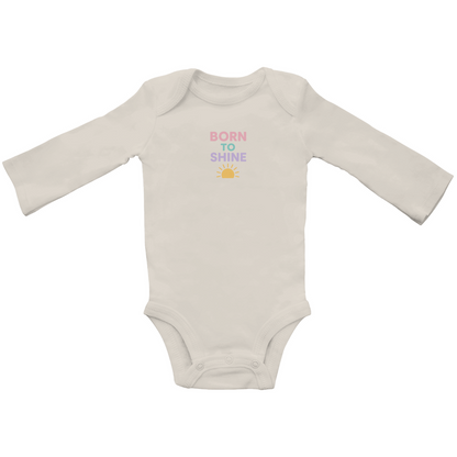 Baby Bio Body Langarm Print "Born to Shine"