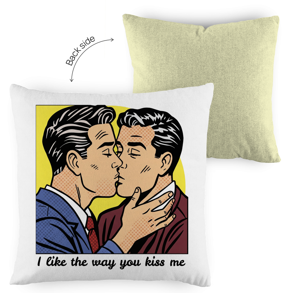 Kissen mit Kuss Print im Stil von Roy Lichtenstein