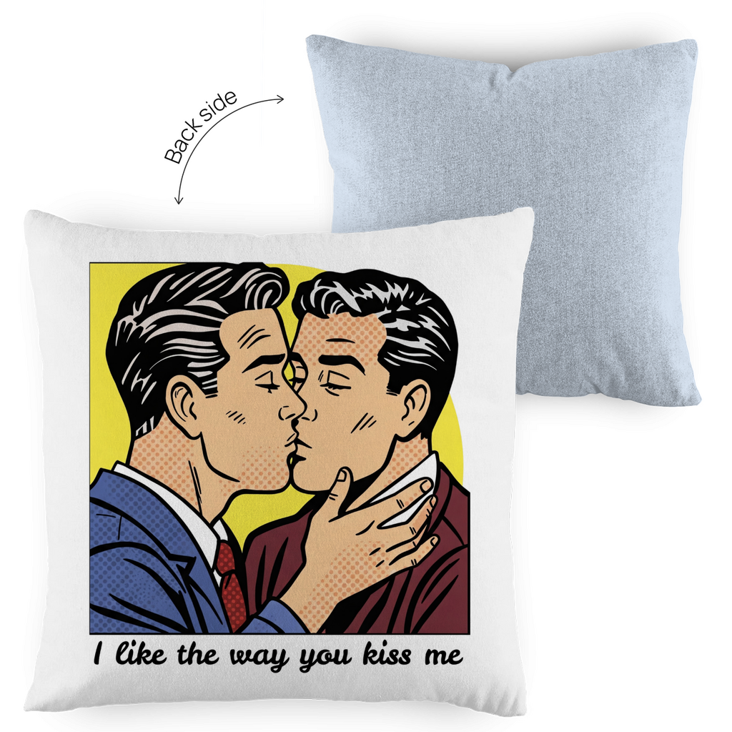 Kissen mit Kuss Print im Stil von Roy Lichtenstein
