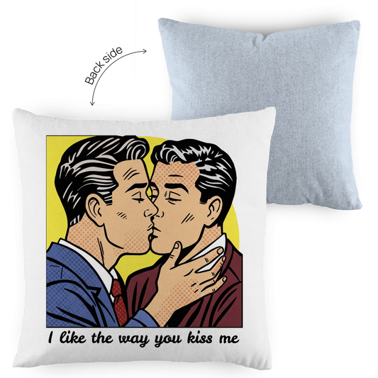 Kissen mit Kuss Print im Stil von Roy Lichtenstein