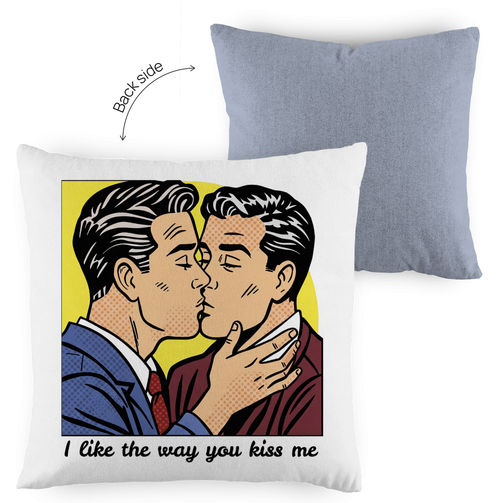 Kissen mit Kuss Print im Stil von Roy Lichtenstein