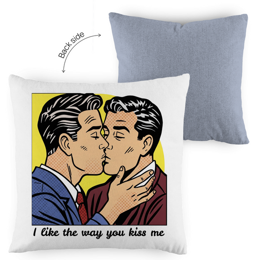 Kissen mit Kuss Print im Stil von Roy Lichtenstein