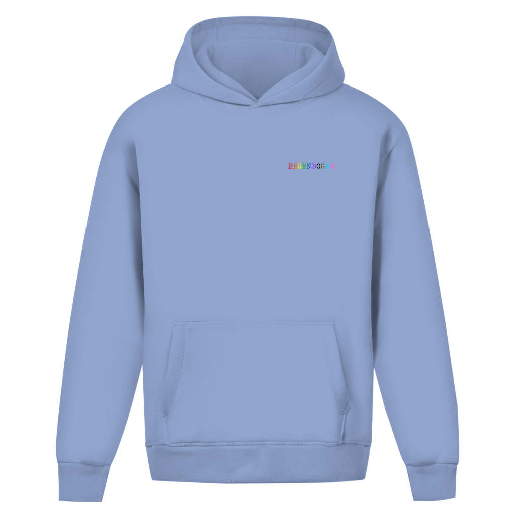 Oversize Hoodie ohne Kordel "Regenbogen"