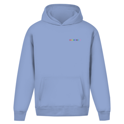 Oversize Hoodie ohne Kordel "Regenbogen"