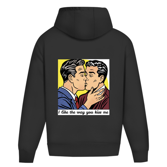 Oversize Hoodie Ohne Kordel Kuss im Stil von Roy Lichtenstein