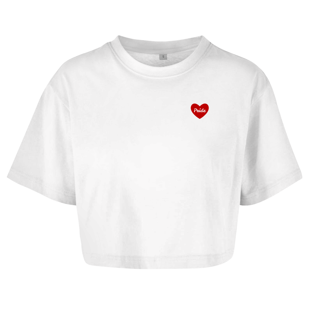 Oversize Crop Top "Pride Herz"