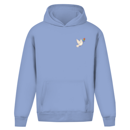 Oversize Hoodie ohne Kordel mit "Friedenstaube Pride Edition"