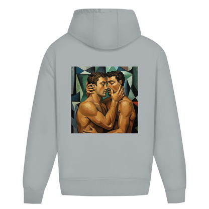 Oversize Hoodie ohne Kordel mit Kuss Print im Stil von Pablo Picasso