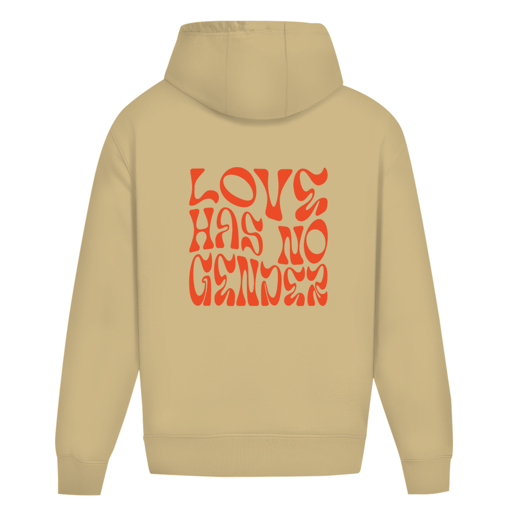 Oversize Hoodie ohne Kordel "Love has no Gender"