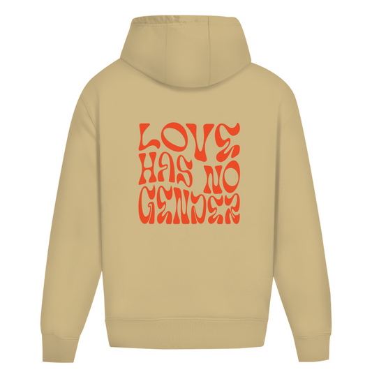 Oversize Hoodie ohne Kordel "Love has no Gender"