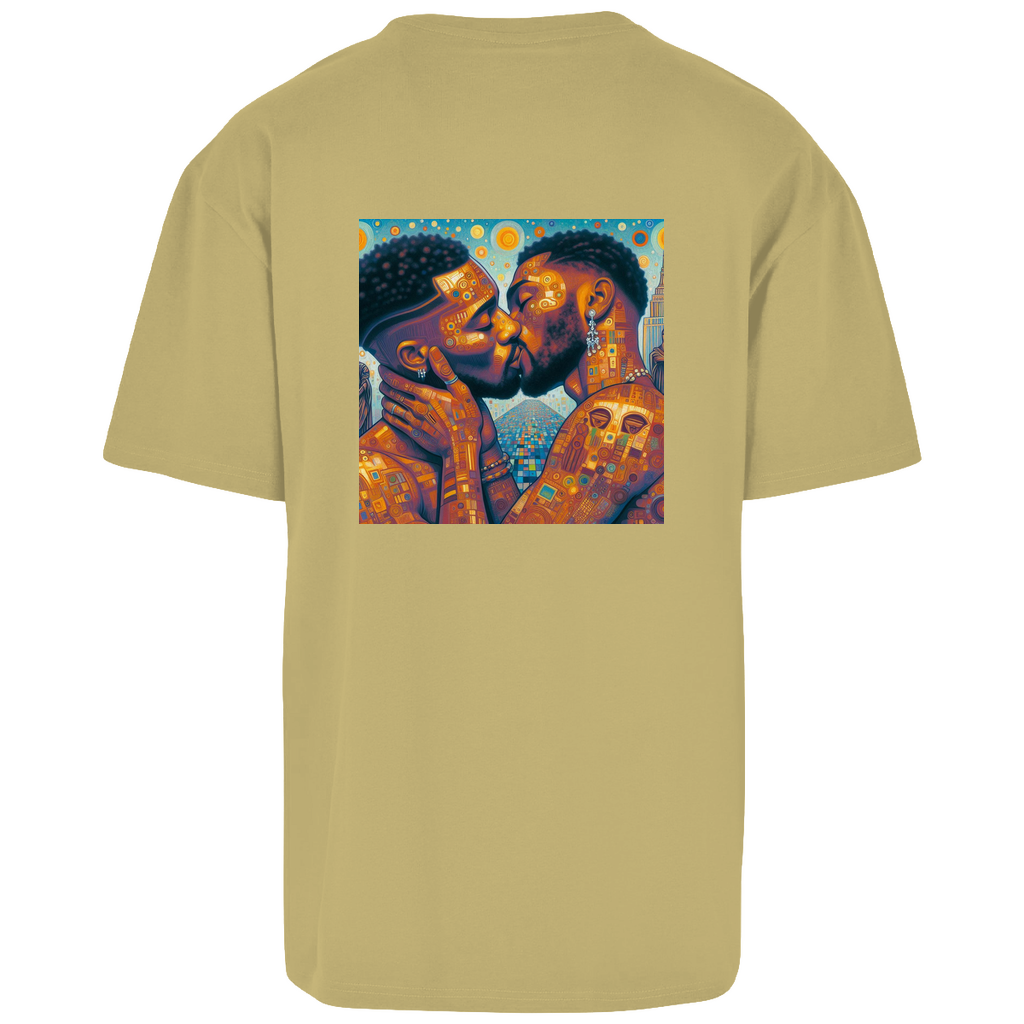 Oversize T-Shirt mit Kuss Print im Stil von Gustav Klimt