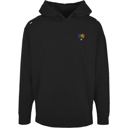 Oversize Hoodie mit Kordel und Print LGBTQIA+ Herz