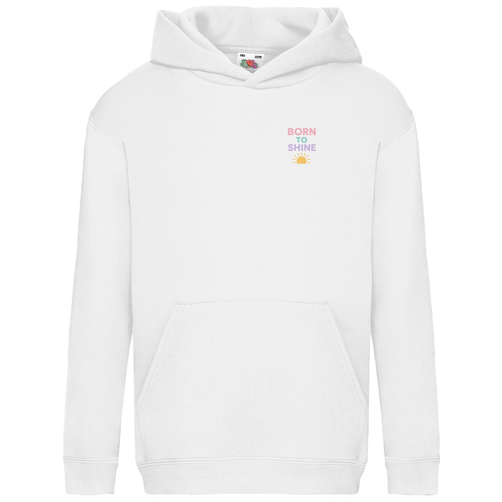 Kids Basic Kaputzenpullover Print "Born to Shine"