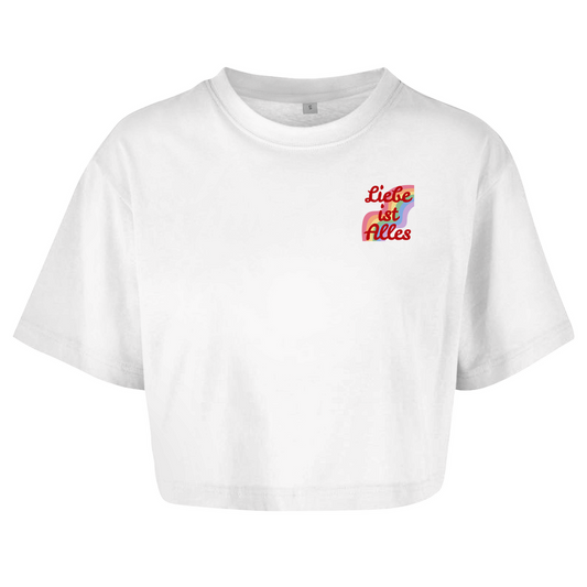 Oversize Crop Top "Liebe ist Alles"