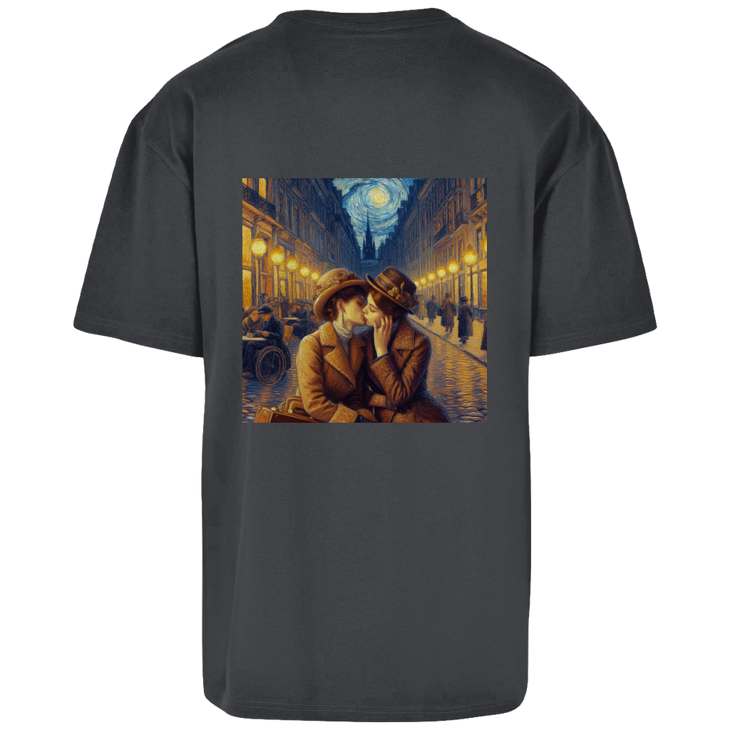 Oversize T-Shirt mit Kuss Print im Stil von Van Gogh