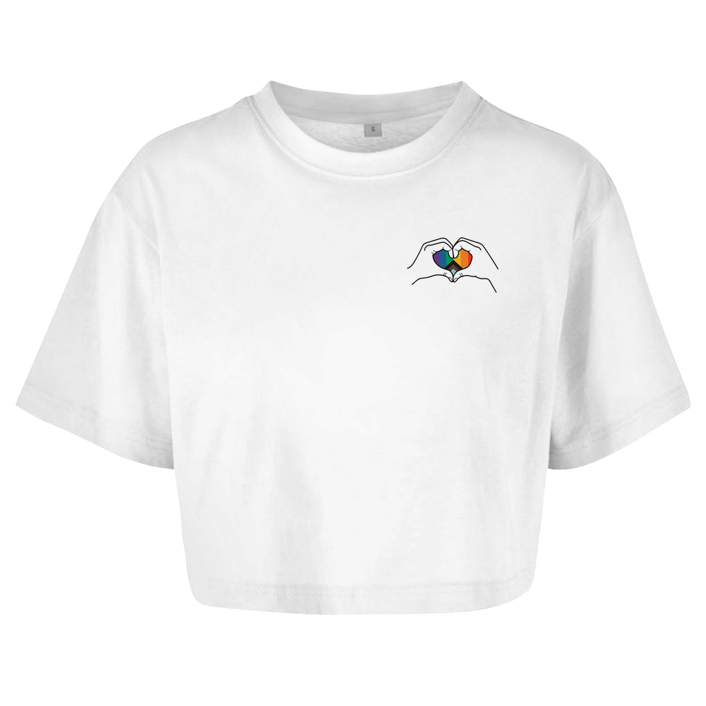 Oversize Crop Top "Ein Herz für..."