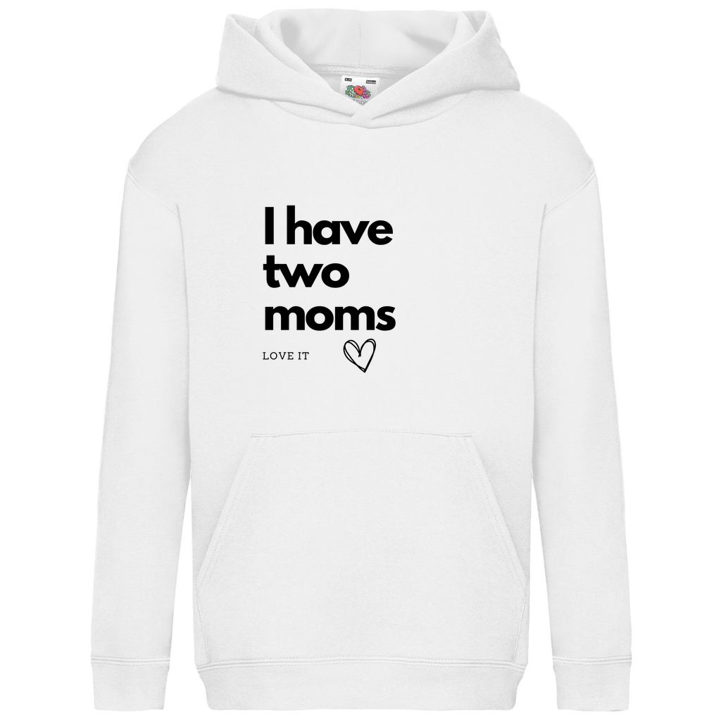 Kids Basic Kaputzenpullover Print "I have two moms"