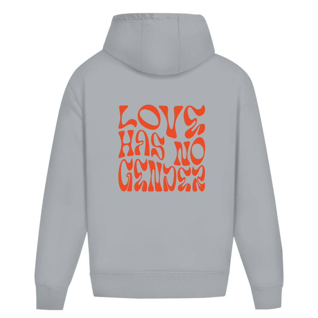 Oversize Hoodie ohne Kordel "Love has no Gender"