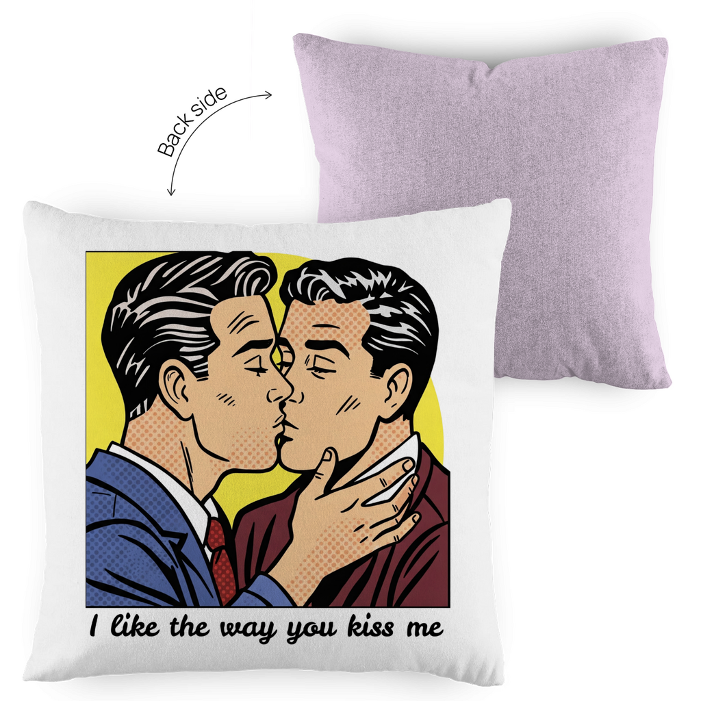 Kissen mit Kuss Print im Stil von Roy Lichtenstein
