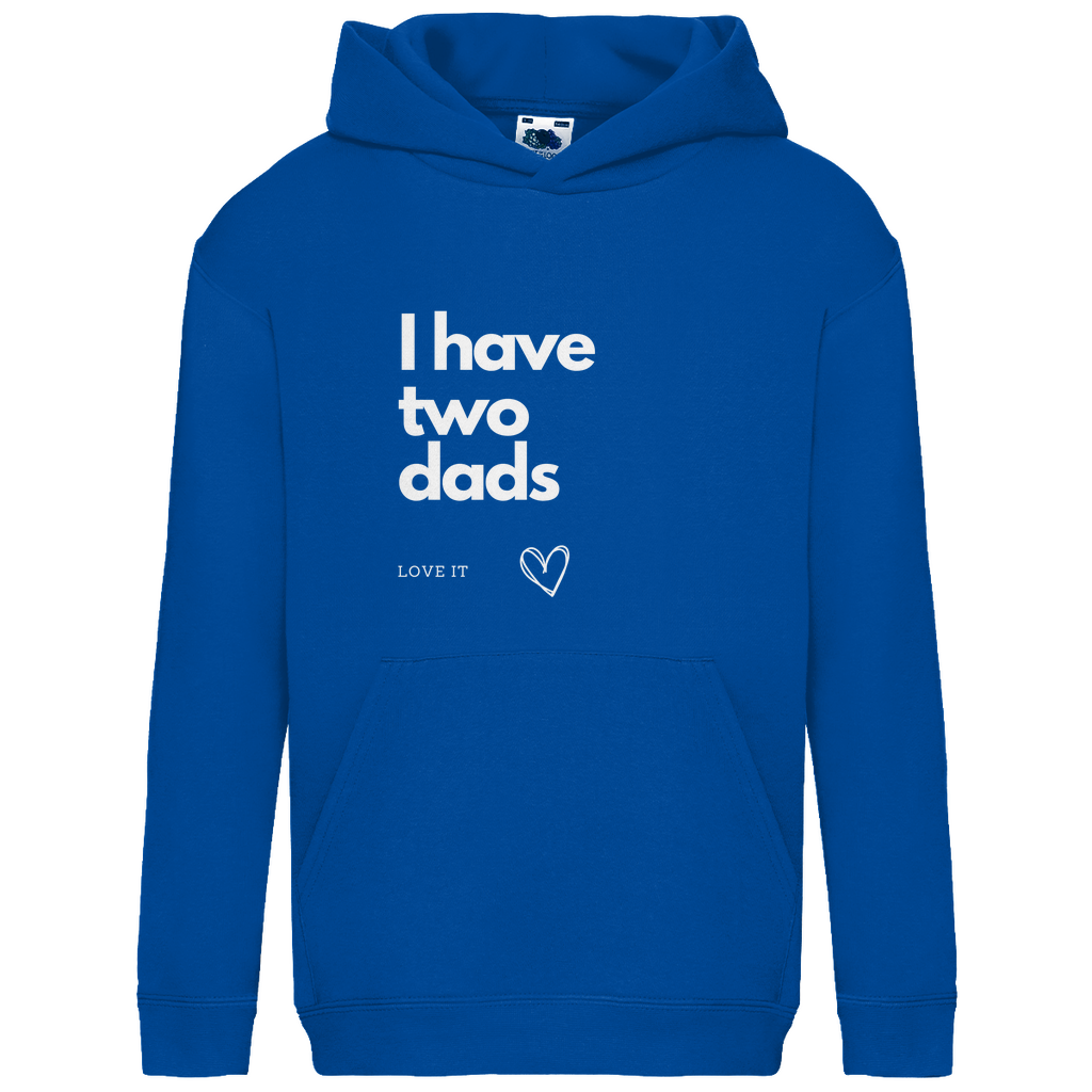 Kids Basic Kaputzenpullover Print "I have two dads"
